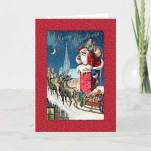 Santa's Sleigh Ride Holiday Card