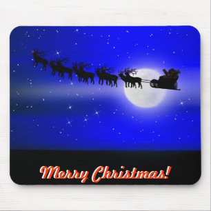 Santa's Sleigh Ride Mouse Pad