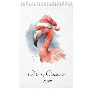 Santa's Snowbird Flamingo, custom Calendar
