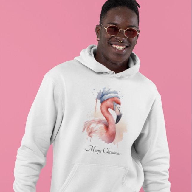 Santa's Snowbird Flamingo, custom Hoodie (Creator Uploaded)