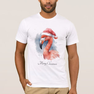 Santa's Snowbird Flamingo, custom T-Shirt