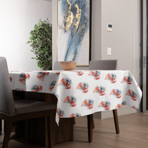 Santa's Snowbird Flamingo Tablecloth