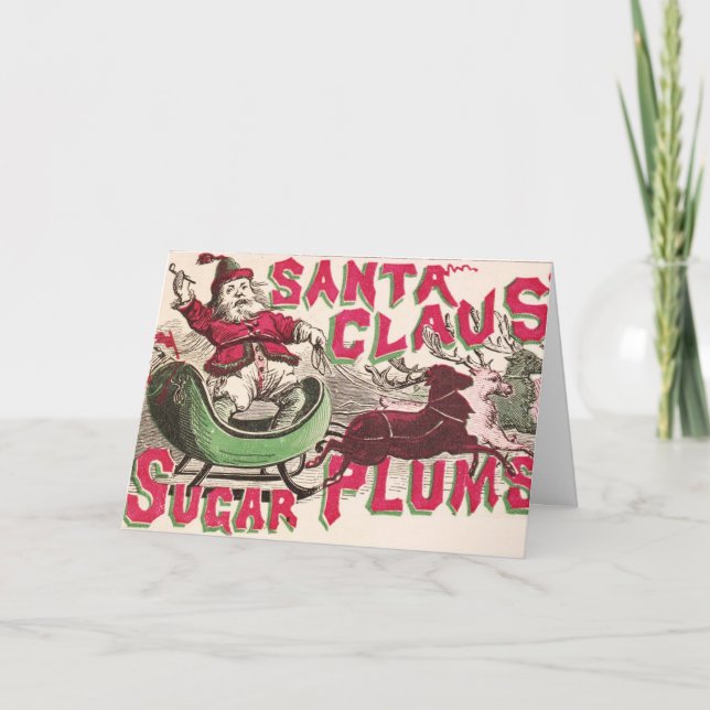 Santa's Sugar Plums, A Vintage Christmas Card (Front)