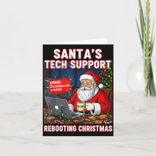 Santa's Tech Suprt_ Rebooting Christmas Funny Card