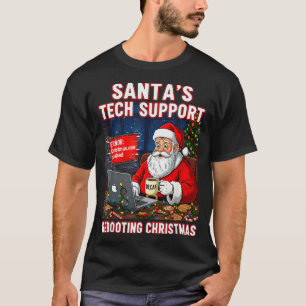 Santa's Tech Suprt_ Rebooting Christmas Funny T-Shirt