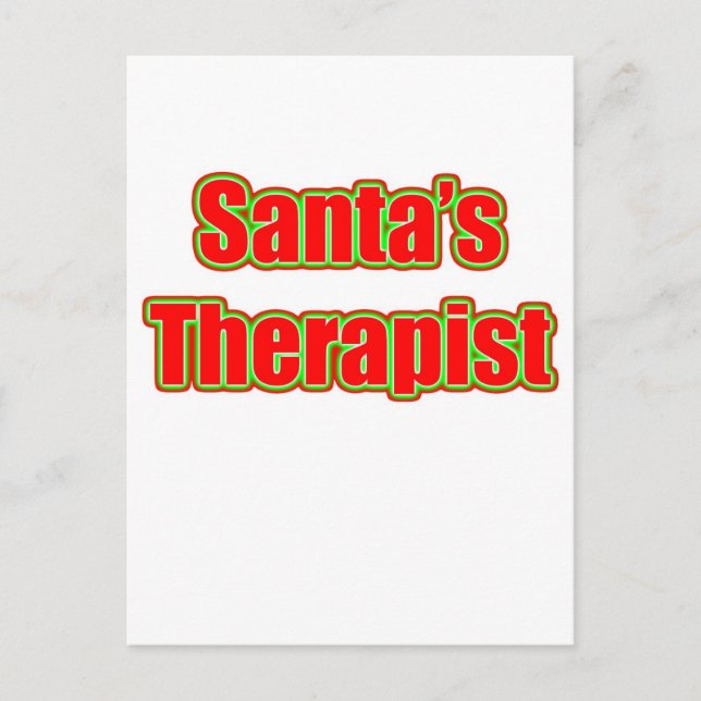Santa's Therapist Holiday Postcard (Front)