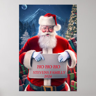 Santa's Timeless Yuletide Blessing Poster