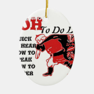 Santa's To-Do List Collection. Ceramic Tree Decoration
