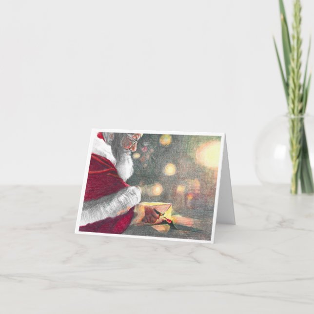 Santa's Touch, Christmas card Santa wrapping (Front)