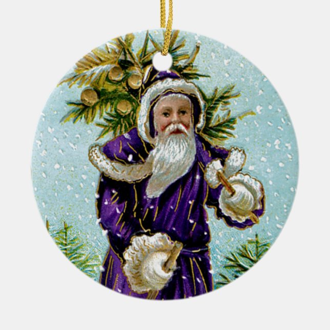 Santa's Tree Ceramic Tree Decoration (Front)