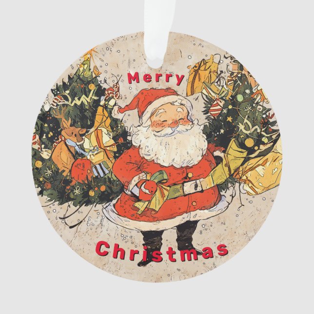 Santa's Trees - Christmas  Ornament (Front)