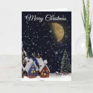 Santa's Village Holiday Christmas   Card