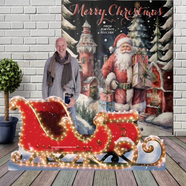 Santa's Village Merry Christmas Hanging Tapestry  (Creator Uploaded)