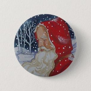 Santa's Walk Christmas Button
