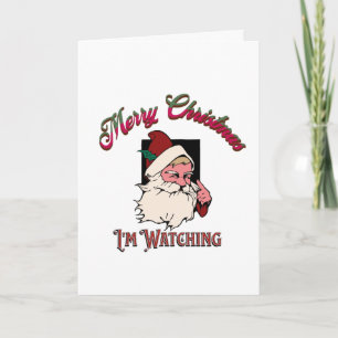 Santas Watching Note Card