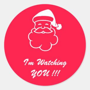 Santa's Watching You Sticker
