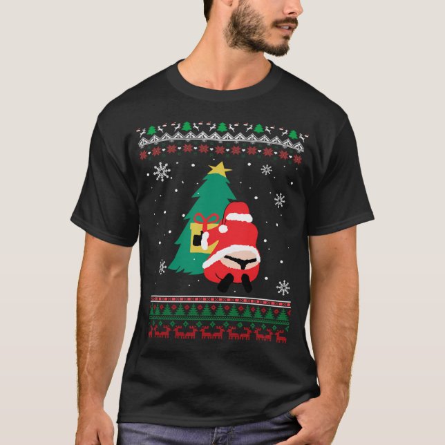 Santa'S Whale Tail Thongs Ugly T-Shirt (Front)