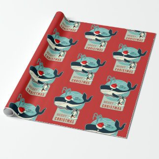 Santa's Whale Wrapping Paper