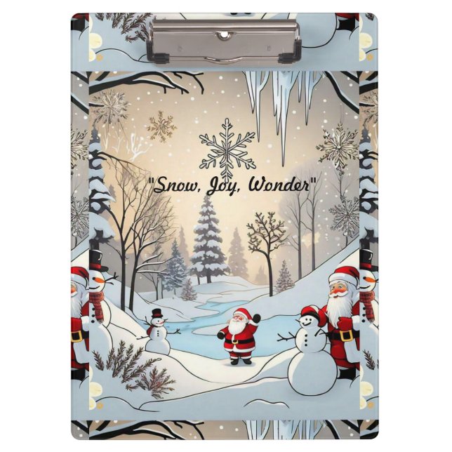"Santa's Winter Blessing" Clipboard (Front)