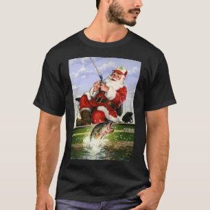 Santa's Winter Fishing Adventure â€“ Funny Holiday T-Shirt