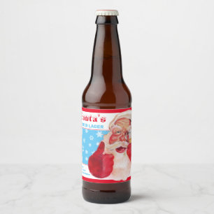 Santa's Winter Lager Beer Bottle Label