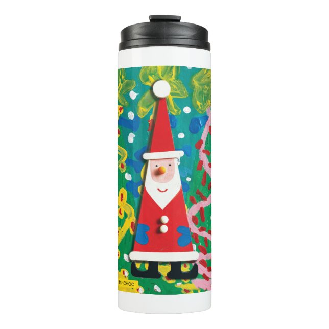 Santa's Winter Wonderland - Kids Art for CHOC Thermal Tumbler (Front)
