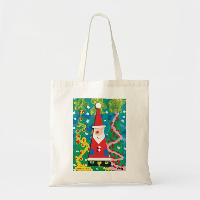 Santa's Winter Wonderland - Kids Art for CHOC Tote Bag (Front)