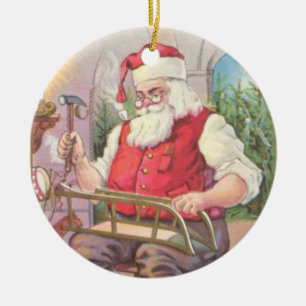 Santa's Workshop Ceramic Tree Decoration