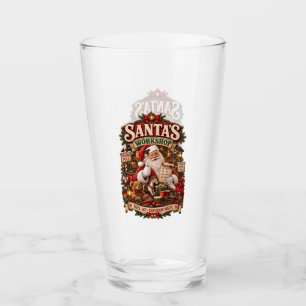Santa's Workshop Christmas Magic – Vintage Santa Glass
