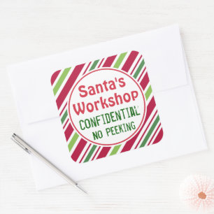 Santa's Workshop Confidential Christmas Stickers