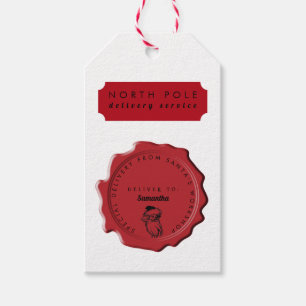 Santa's Workshop Custom Name Christmas Stamp Gift Tags