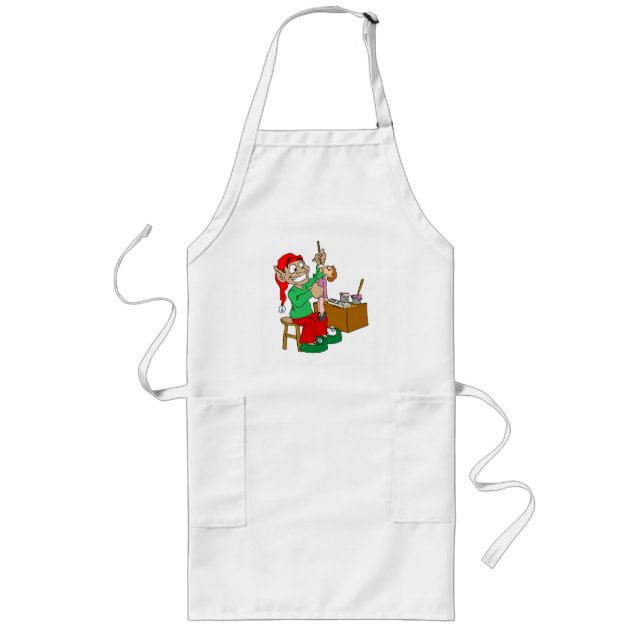Santas Workshop Elf Long Apron (Front)