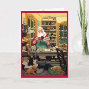Santa's Workshop Holiday Card