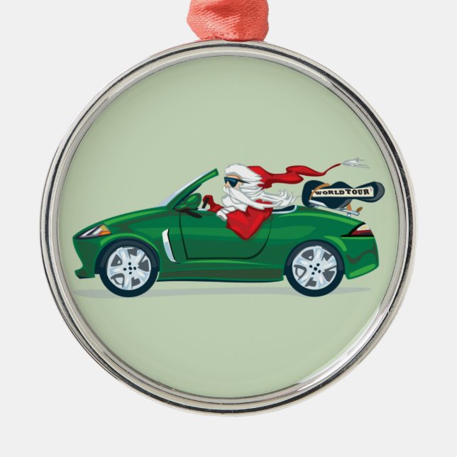 Santa's World Tour Convertible Metal Tree Decoration (Front)