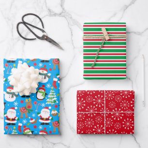 Santas Wrapping Paper Sheet