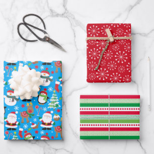 Santas Wrapping Paper Sheet