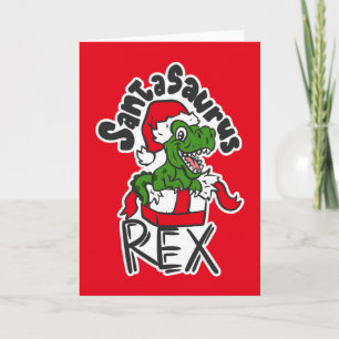 Santasaurus Rex Card