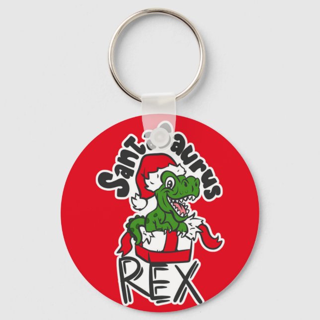Santasaurus Rex Key Ring (Front)