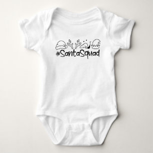 SantaSquad Christmas Baby Bodysuit
