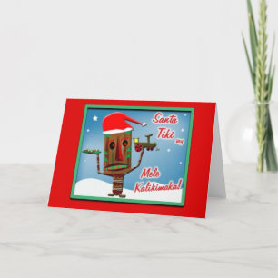 SantaTikiSay-Greeting Card