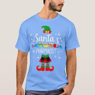 Santax27s Fav Pharmacist Funny Christmas Elf T-Shirt