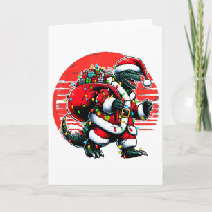 Santazilla Christmas Shirt Japanese Monster Kaiju Card