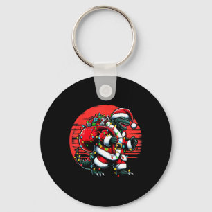 Santazilla Christmas Shirt Japanese Monster Kaiju  Key Ring