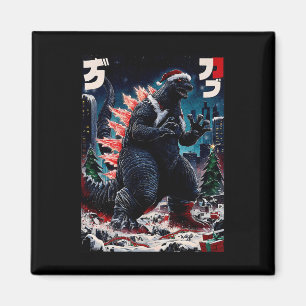 Santazilla Japanese Monster Kaiju Dinosaur Christm Magnet