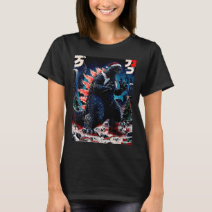 Santazilla Japanese Monster Kaiju Dinosaur Christm T-Shirt
