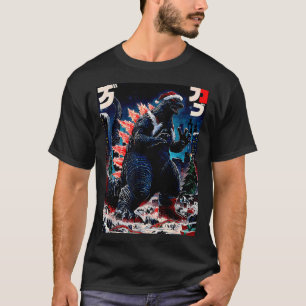 Santazilla Japanese Monster Kaiju Dinosaur Christm T-Shirt