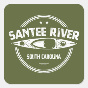 Santee River South Carolina Kayaking Square Sticker
