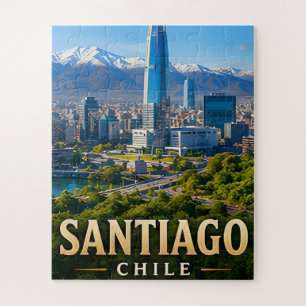 Santiago Andes Skyline and Chilean Elegance Jigsaw Puzzle