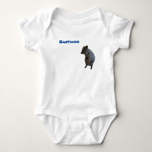 Santiago Boys Name @ Aussie Quokka, Baby Bodysuit