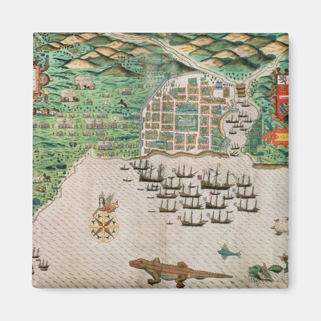 Santiago, Cape Verde, 1589 2 Magnet (Front)